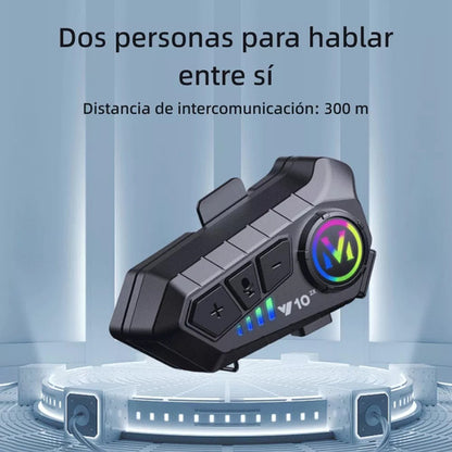 Intercomunicador Bluetooth JZAQ Y10-2X para Motocicletas - Resistente al Agua y Larga Duración
