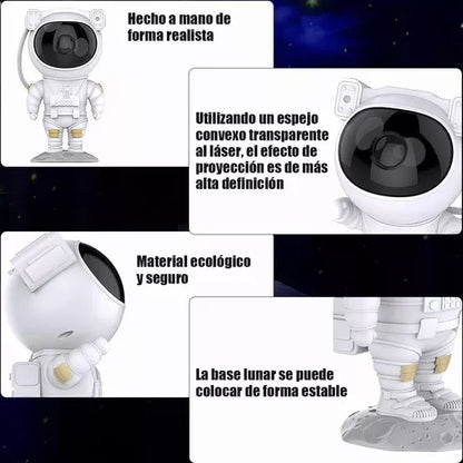 Proyector De Estrella Galaxia Astronautas Lampara De Noche - Metacompras