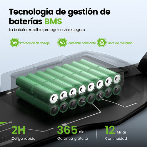 Patineta Eléctrica V8 600W - Velocidad 48 km/h, Carga Rápida, IPX6 - Metacompras
