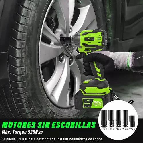 Kit Completo de Herramientas Eléctricas 46pcs: Llaves de Impacto y Taladro Inalámbrico