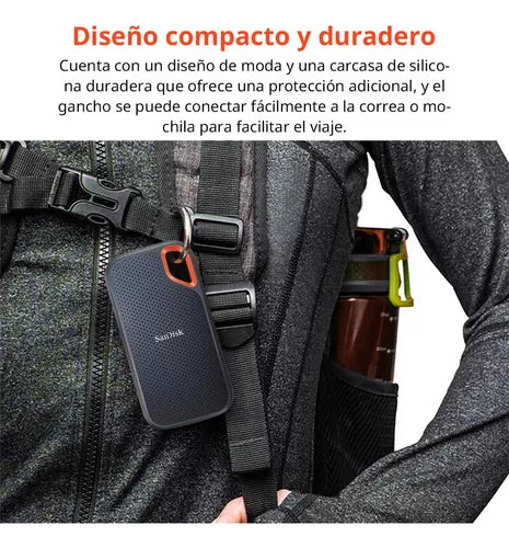 Disco Duro SSD Portátil Sandisk 2TB – Alta Velocidad y Resistencia Inquebrantable - Metacompras