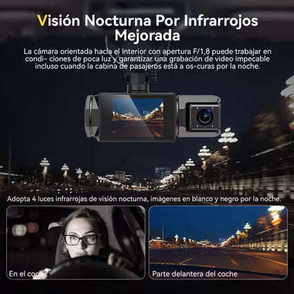 Cámara para Automóvil 1080p FHD con Detección de Movimiento y Grabación en Bucles