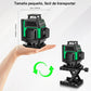 Nivel Láser Autonivelante 25m de 4D con 16 Líneas para Precisión Exacta - Shawty S0035G