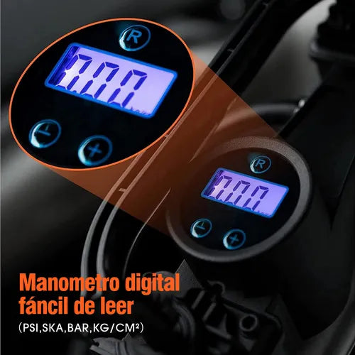 Compresor Inflador de Alta Potencia para Auto y Moto - Rápido y Eficiente