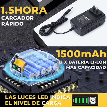 Taladro Eléctrico Inalámbrico Sidsys 21V con 2 Baterías y Carga Rápida
