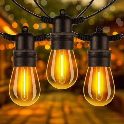 Guirnalda de Luces LED para Exterior 10m - Impermeables y Con Regulador de Brillo