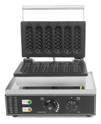 Máquina Profesional para Hacer Gofres de Piruleta - Acero Inoxidable Durable