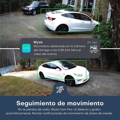 Cámara Wyze Pan V3 1080p para Interior/Exterior - Visión 360° y Antiinfiltraciones IP65