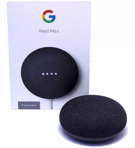 Google Nest Mini Nest Mini 2nd Gen con asistente virtual Google Assistant color charcoal 110V/220V