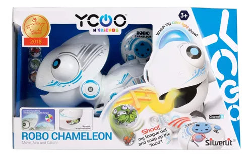 Camaleón Robótico Interactivo Y Control Remoto Ycoo Silverit Color Blanco - Metacompras