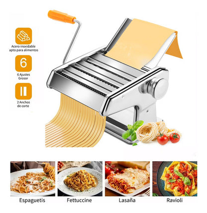 Máquina para Hacer Pasta Fresca en Acero Inoxidable - Ajustable y Duradera