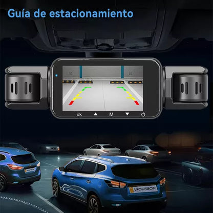 Cámara Dash Cam 4 Lentes 4K con WiFi y 64GB - Visión Nocturna y Monitoreo de Parqueo