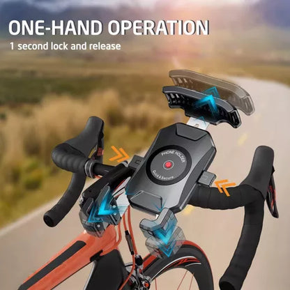 Soporte Antirrobo para Celular de Moto y Bicicleta - 360º Ajustable y Seguro
