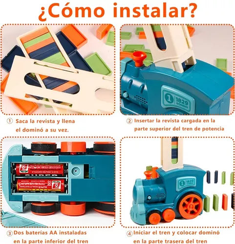 Juego Para Niños Tren Dominó Usher Vehículos De Juguete - Metacompras