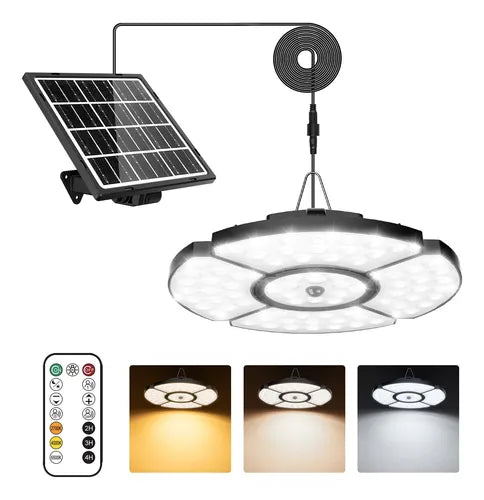 Lámparas Solares para Exterior con Carga USB y Sensor de Movimiento 152 LED