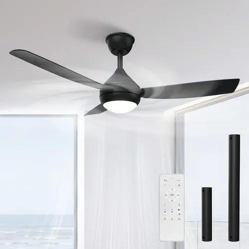 Ventilador de Techo Silencioso con Luz LED y Mando a Distancia 106cm - Metacompras