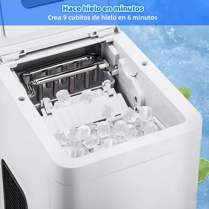 Máquina Para Hacer Hielo Eléctrica 15kg en 24h - Producción Rápida y Autolimpiante
