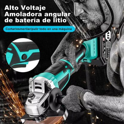 Kit de Herramientas Eléctricas Sin Escobillas: Taladro, Llave de Impacto y Amoladora Angular 20V 4000mAh. Ideal para Proyectos de Renovación.