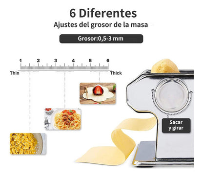 Máquina para Hacer Pasta Fresca en Acero Inoxidable - Ajustable y Duradera