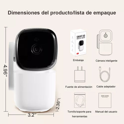 Cámara Domo WiFi 2MP Full HD con Visión Nocturna y Audio Bidireccional