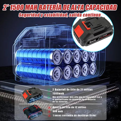 Motosierra Eléctrica Inalámbrica 8'' - Ligera y Potente con Batería de Larga Duración