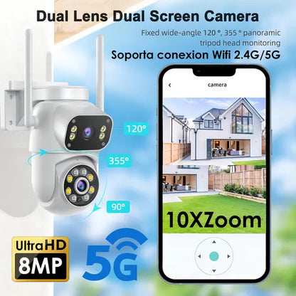 Cámara de Vigilancia Exterior Mara MVPsmart DQ8 8MP 360° PTZ WiFi Full HD