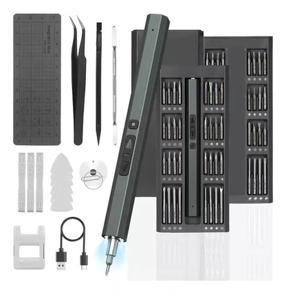 Kit de Desarmadores Eléctrico de Precisión 82 en 1 - Potente, Portátil y Magnético