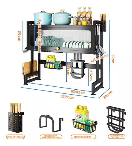 Escurridor De Trastes 3 niveles gabinete - Metacompras