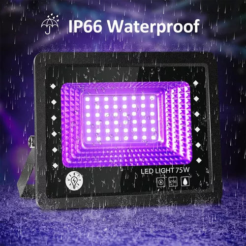 Reflector Exterior De Uv Luz Negra Led Foco Lampara 75w - Metacompras