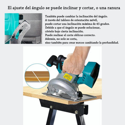 Sierra Circular Eléctrica Recargable 1500W - Portátil y de Corte Preciso - Metacompras