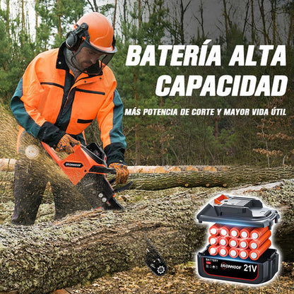 Motosierra Eléctrica 16 Pulgadas Recargable con Motor Sin Escobillas y Seguridad Avanzada