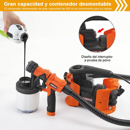 Pistola Eléctrica para Pintar 1000W HVLP – Acabado Profesional y Rápido