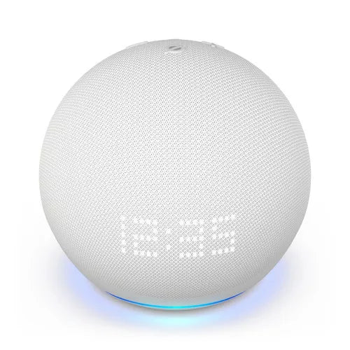 Asistente Virtual Amazon Echo Dot 5ta Gen Con Reloj Blanco