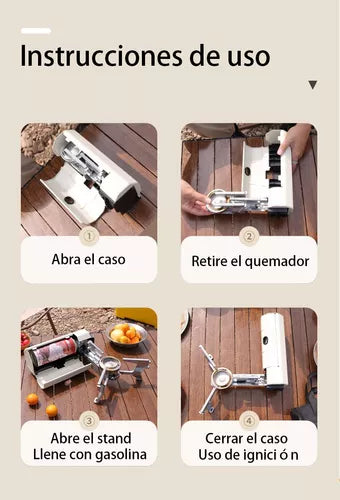 Hornillo Portátil de Gas 2600W para Acampar - Seguridad y Eficiencia en Cocina al Aire Libre