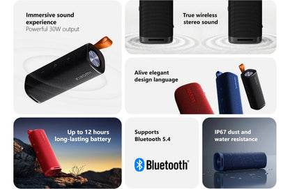 Bocina Portátil Bluetooth Xiaomi Sound Outdoor Mini 30W - Impermeable IP67, 12H de Reproducción