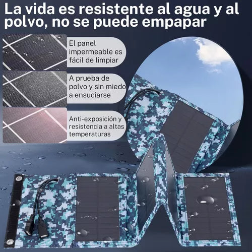 Panel Solar desplegable sport 10W 5V 2 puertos USB - Metacompras