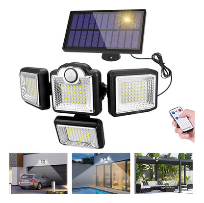 Lámpara Solar LED 192 en Jardín - Iluminación Inteligente y Resistente al Agua