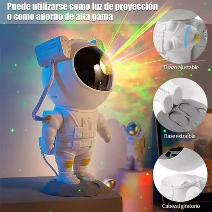 Proyector De Estrella Galaxia Astronautas Lampara De Noche - Metacompras