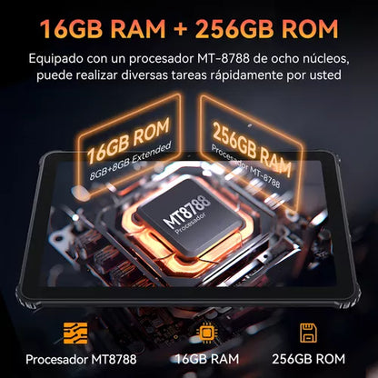 Tablet CUBOT Tab KingKong 10.1" Resistente IP68, 256GB y 8GB RAM