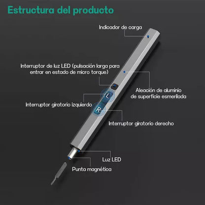 Kit de Desarmadores Eléctrico de Precisión 82 en 1 - Potente, Portátil y Magnético