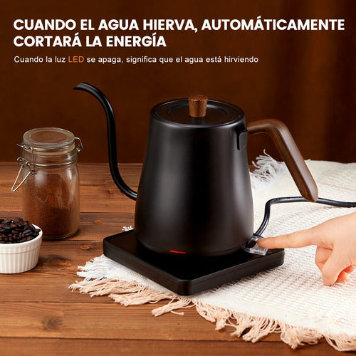 Tetera Electrica Cuello De Cisne Café Y Teteras 800ml