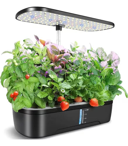 Sistema de Jardinería Hidropónica Interior con Luz LED - Cultiva 12 Plantas