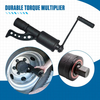 Llave Multiplicadora de Torque 5000 N/M para Vehículos Pesados - Incluye 9 Dados y Accesorios