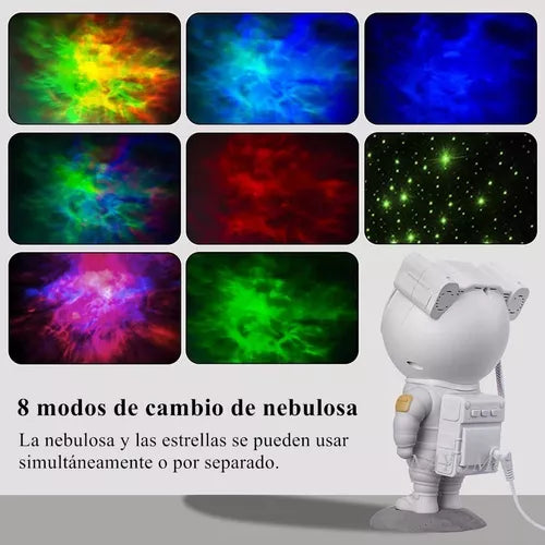 Proyector De Estrella Galaxia Astronautas Lampara De Noche - Metacompras