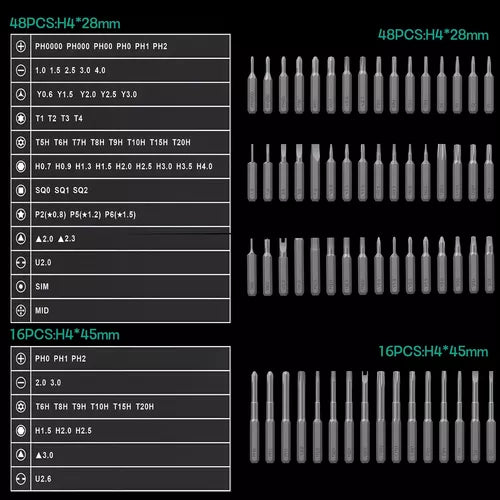 Kit De Desarmadores Eléctrico De Precisión 82 In 1