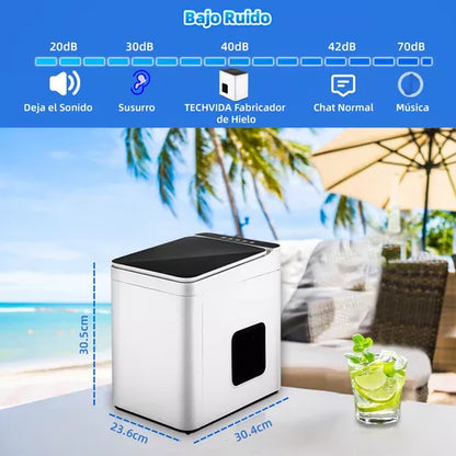 Máquina Para Hacer Hielo Eléctrica 15kg en 24h - Producción Rápida y Autolimpiante
