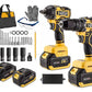 Kit de Atornillador y Taladro Eléctrico Sin Carbones con 350 Nm y 550 W - Potencia y Versatilidad para Proyectos de Bricolaje