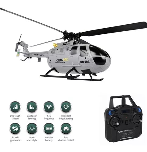 Helicóptero RC C186 con Giroscopio - Vuelo Ultra Estable y Preciso - Metacompras