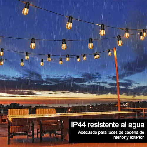 Guirnalda de Luces LED para Exterior 10m - Impermeables y Con Regulador de Brillo - Metacompras
