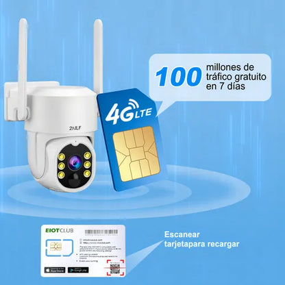 Cámara de Seguridad Wireless G2007 para Exteriores con SIM 4G